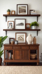 Decorate Walls with Shelves and Artwork