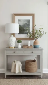 Decorate with lamp vase or tray