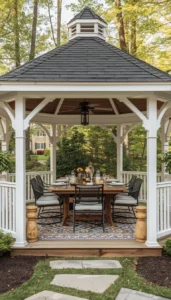 Design a Dining Space Under the Gazebo