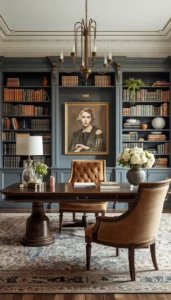 Elegant Home Library Office Design