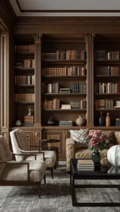 Elegant and Luxurious Home Library Design