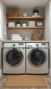 Farmhouse Style Basement Laundry Room