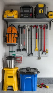 Install wall mounted organizers