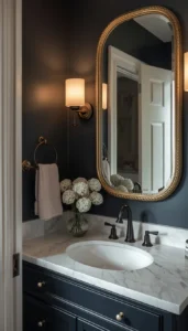 Install wall sconces near the mirror