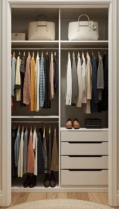 Keep clothes arranged by color