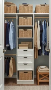 Keep storage boxes and baskets