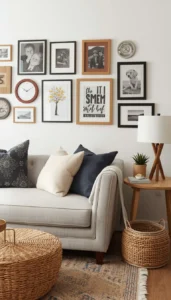 Keep wall decor balanced and uncluttered