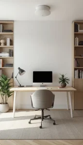 Minimalist Home Library Office Style