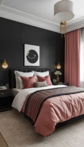 Modern Black and Pink Bedroom Ideas