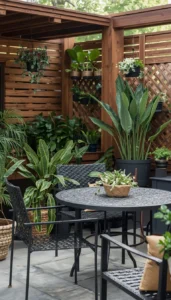 Natural Patio Decor with Plants