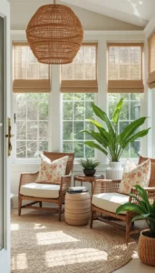 Natural Texture Sunroom Decor
