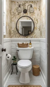 Nature Inspired Powder Room Decor