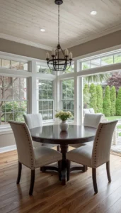 Open Layout Sunroom Dining Room Design