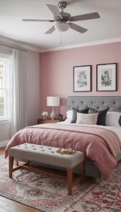Paint one accent wall pink