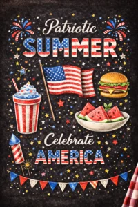 Patriotic Summer Chalkboard Designs