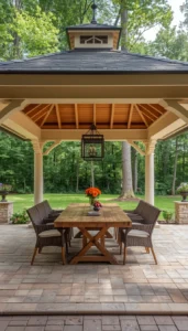 Place a dining table in the center