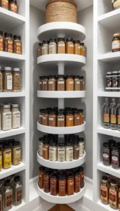 Place small jars on circular trays