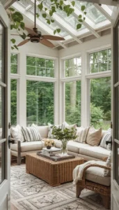 Relaxing Sunroom Reading Corner