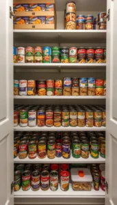 Separate canned and packaged goods