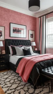 Small Black and Pink Bedroom Ideas