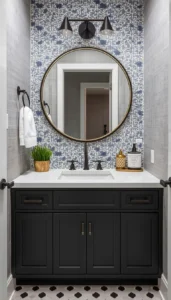Small Space Storage Powder Room Ideas