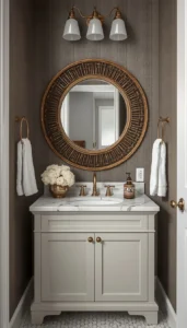 Style the Sink Area with a Decorative Mirror