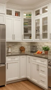 Try Corner Pantry Cabinets to Use Unused Space