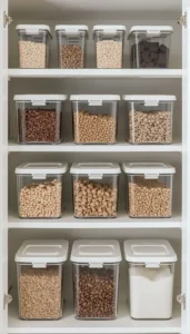 Use Clear Containers for a Neat and Uniform Look