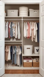 Use Closet Dividers for Baby Clothes Organization