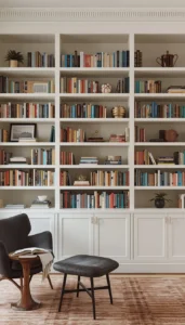 Use Full Height Shelves for a Statement Wall