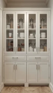 Use Glass Front Pantry Cabinets for Stylish Storage