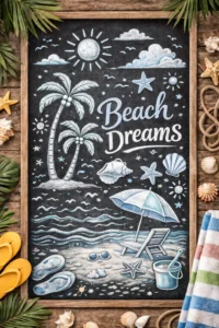Use White and Soft Blue Chalk