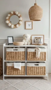 Use Woven Baskets for Easy Organization