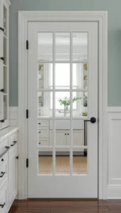 Use a Glass Pantry Door for a Bright Kitchen Look