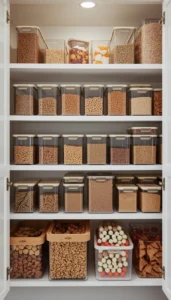Use clear storage containers