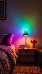 Use colorful lamps and shades