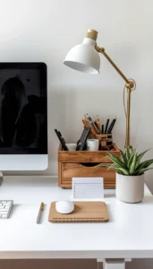 Use desk organizers for small items