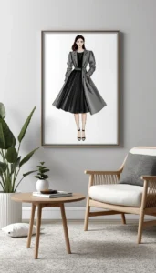 Use fashion illustration style prints