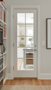 Use framed glass for a classic style