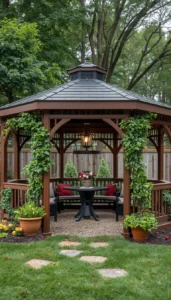 Use hanging baskets for vertical greenery