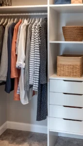 Use matching hangers for clean look