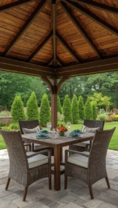 Use outdoor friendly dining chairs