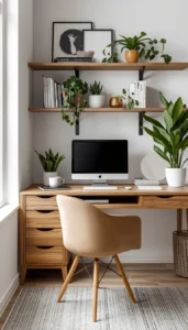 Use simple planters that match the decor