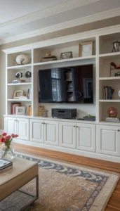 Use storage cabinets or media units
