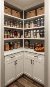 Use tiered shelving systems