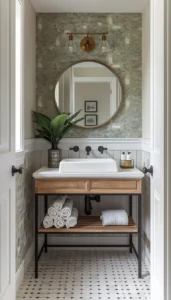 Use wood or stone accessories