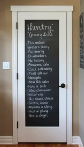 Write grocery lists on the door