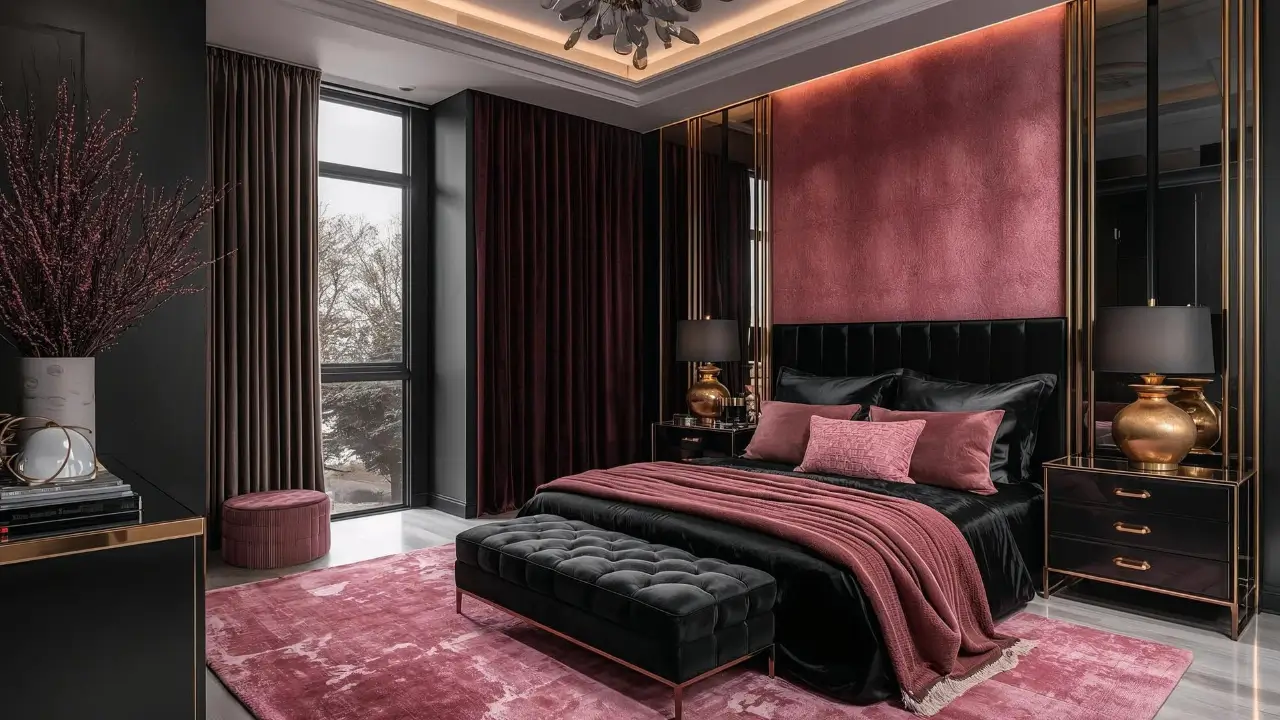 black and pink bedroom ideas