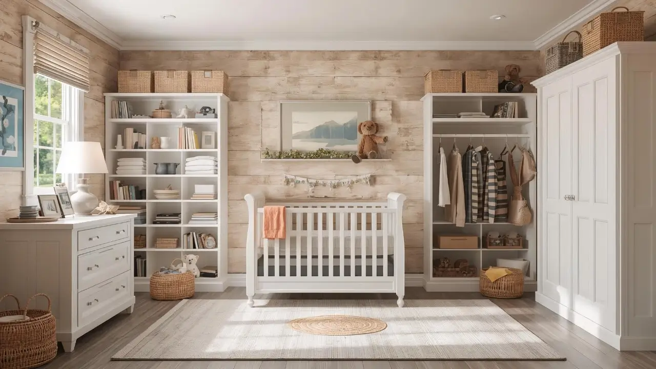 nursery closet organization