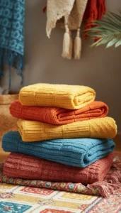 Add Bright Kitchen Towels and Rugs
